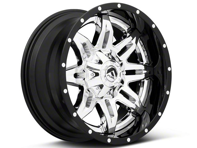 Fuel Wheels Jeep Wrangler Lethal Chrome Wheel; 20x10; -19mm Fuel Wheels Jeep Wrangler Lethal Chrome Wheel; 20x10; -19mm