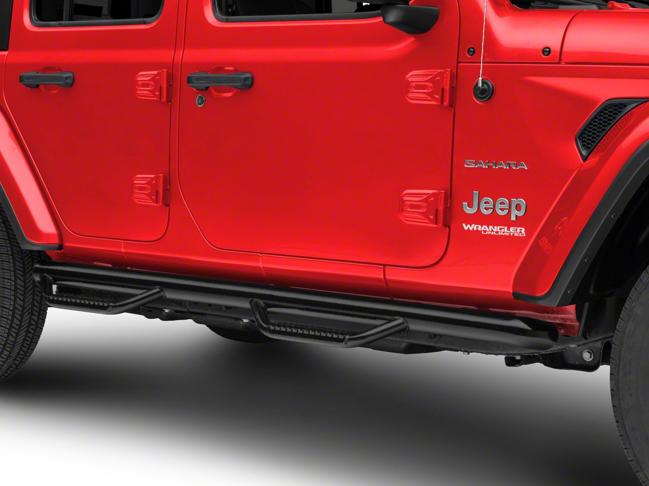 N-Fab Jeep Wrangler Wheel 2 Wheel Nerf Side Step Bars; Textured