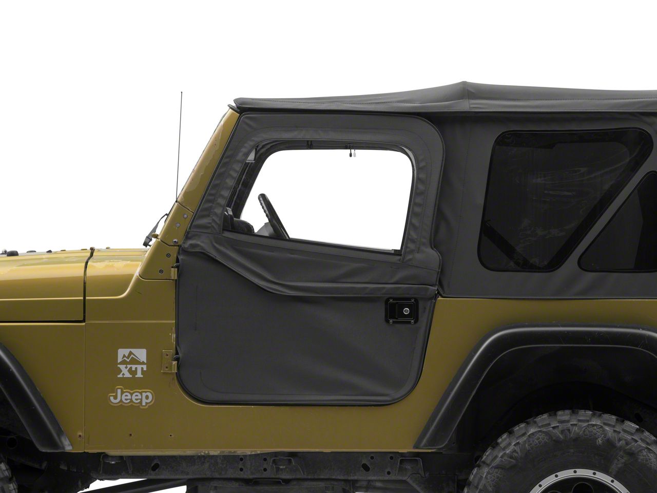 Bestop Jeep Wrangler 2-Piece Full Fabric Doors - Black Diamond