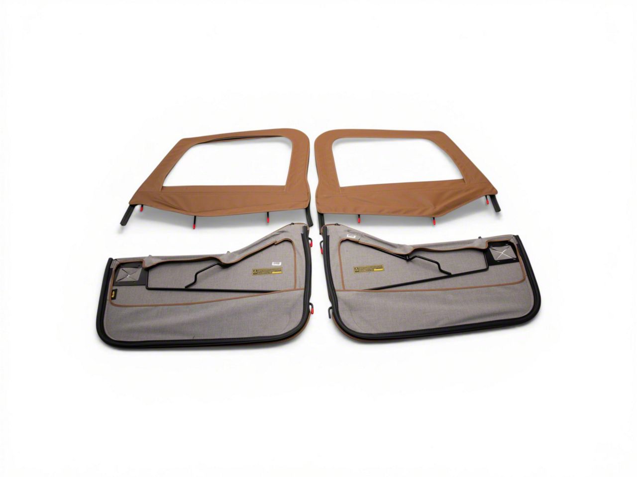 Bestop Jeep Wrangler 2-Piece Full Fabric Doors; Spice 51783-37 (80