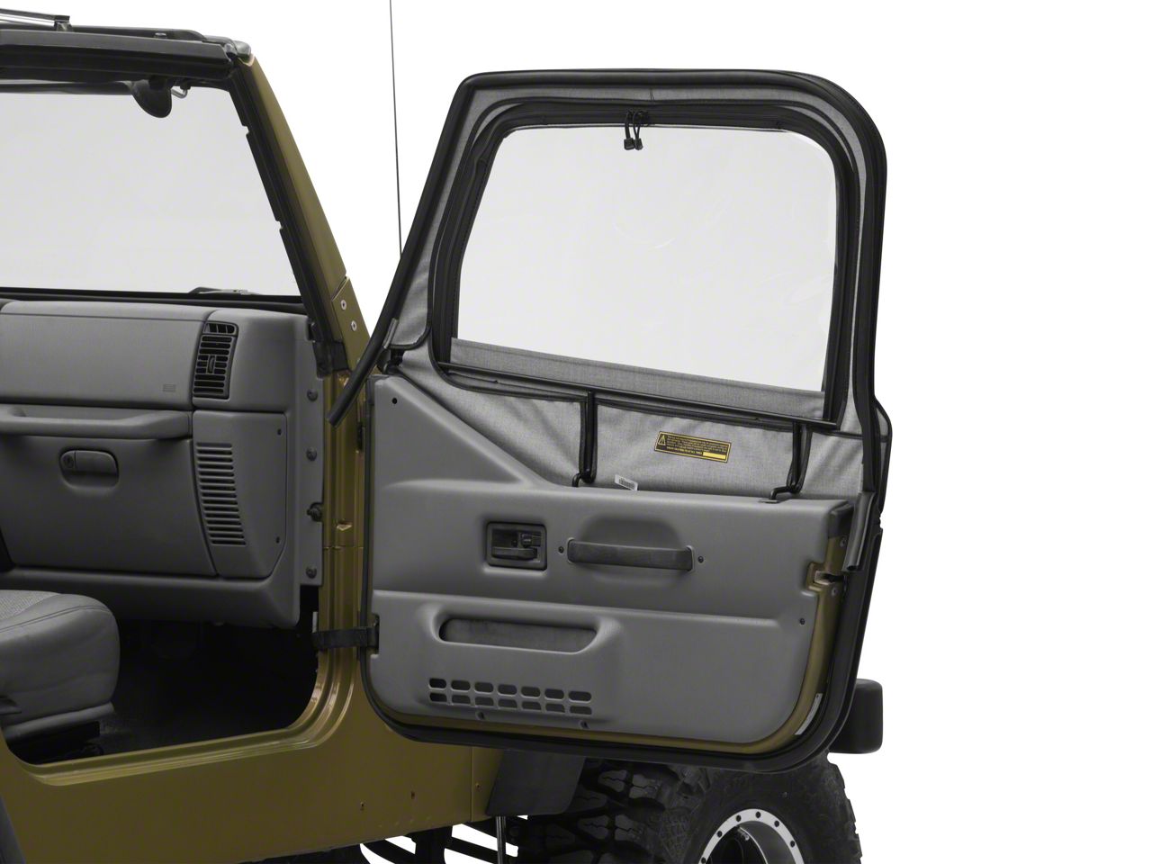 Bestop Jeep Wrangler Soft Upper Half Doors - Black Diamond 51790