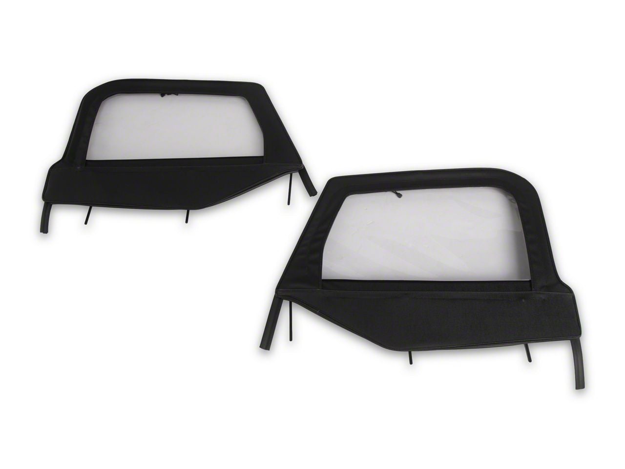 Bestop Jeep Wrangler Soft Upper Half Doors - Black Diamond 51790
