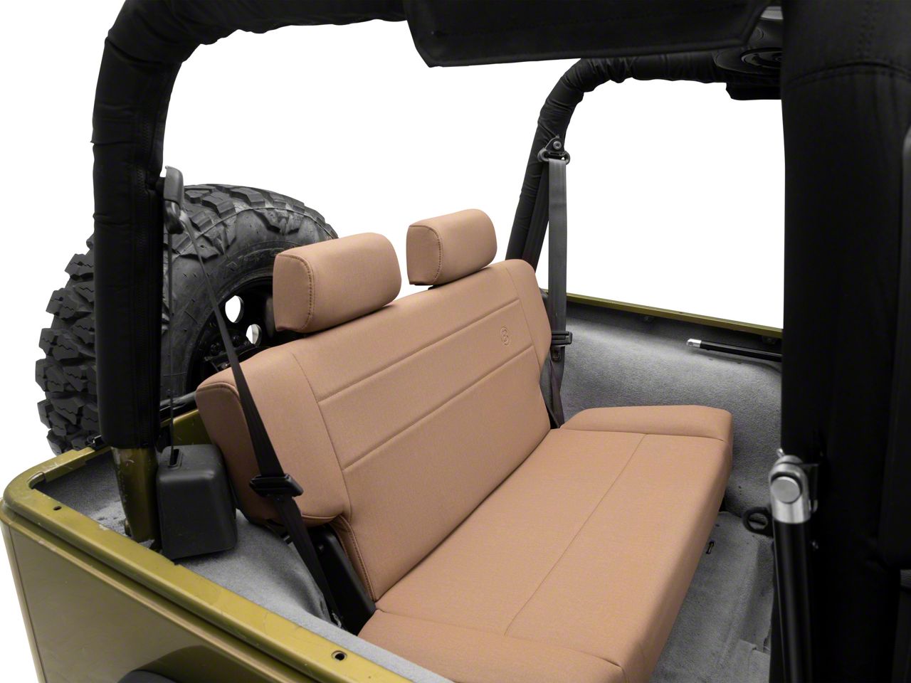 Bestop Jeep Wrangler Trailmax II Fold & Tumble Rear Bench Seat in