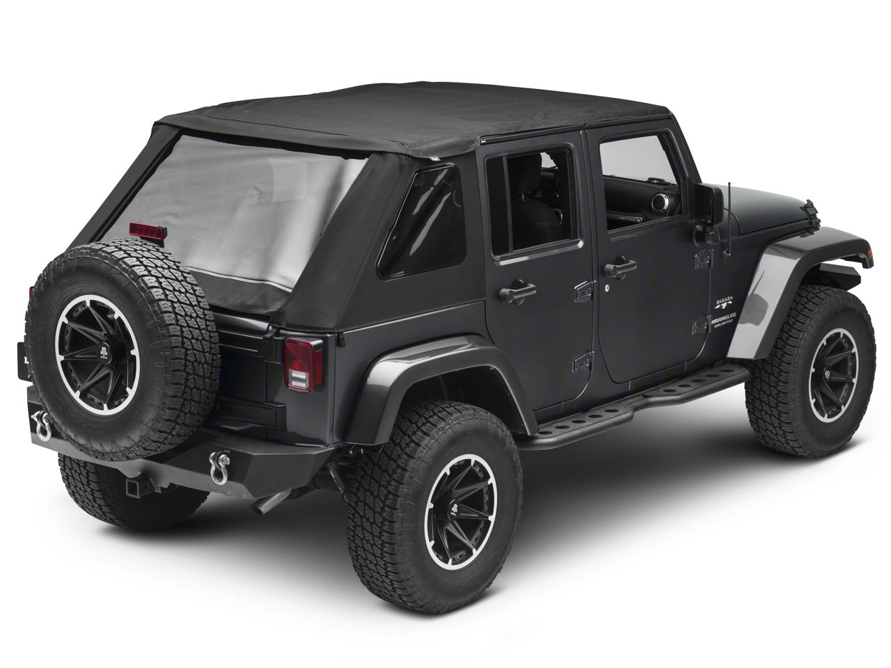 Bestop Jeep Wrangler Trektop NX Soft Top; Black Twill 56853