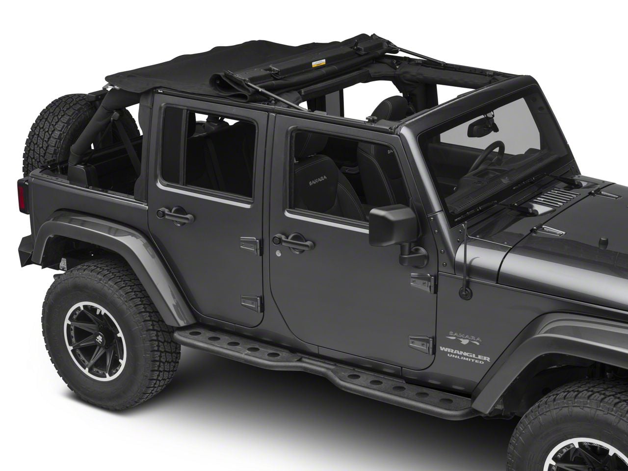 Bestop Jeep Wrangler Trektop NX Soft Top; Black Twill 56853-17 (07