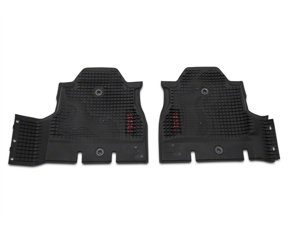 Mopar Jeep Wrangler All-Weather Front and Rear Floor Mats; Black