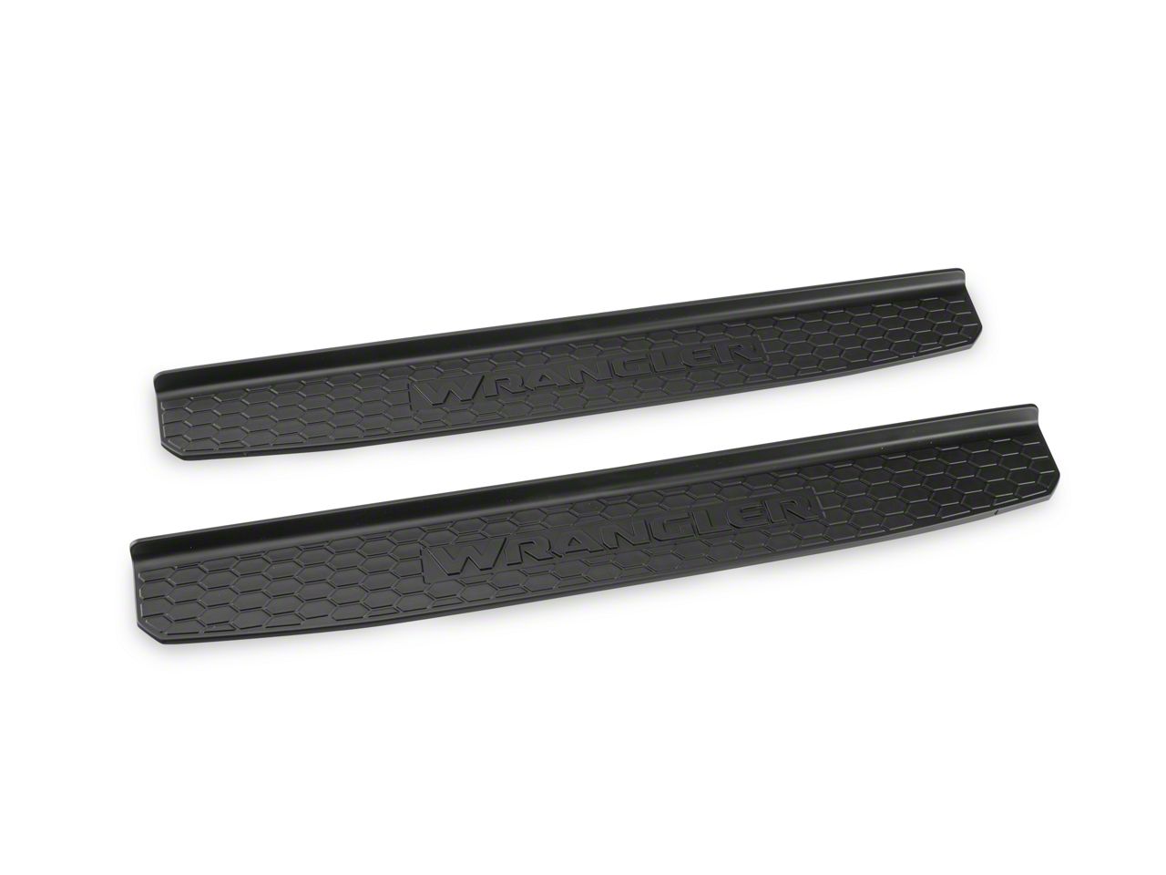 Mopar Jeep Wrangler Door Sill Guards; Black 82215393 (18-26 Jeep