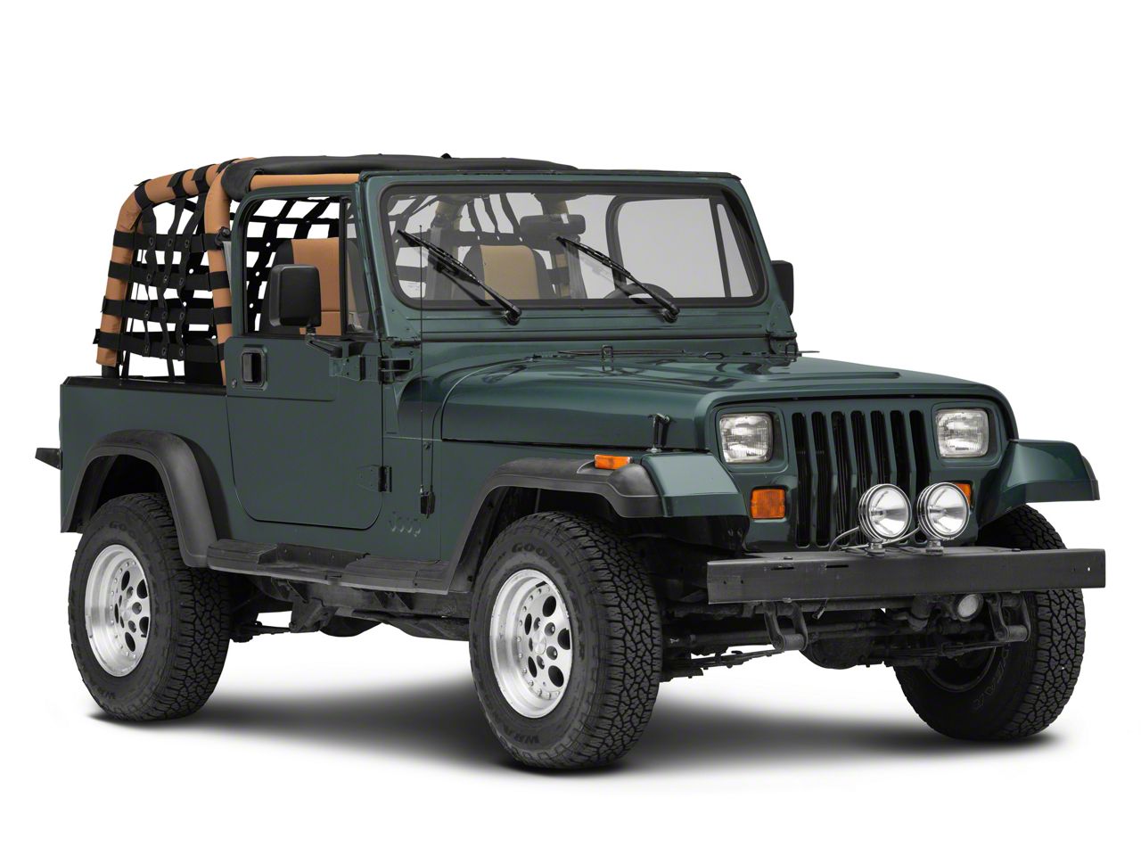 Steinjager Jeep Wrangler Teddy Top Cargo Net Kit - Black