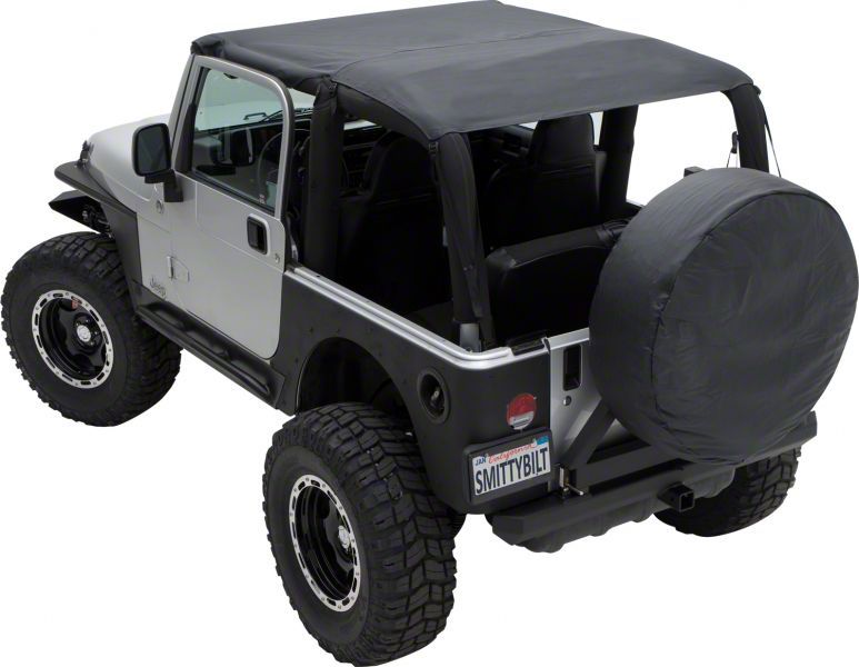 未使用　TJラングラー　ハーフカバー　Smittybilt Smittybilt Jeep Wrangler Extended Brief Top - Black Denim 93615