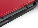 RedRock 3-Inch Round Curved Side Step Bars; Textured Black (18-26 Jeep Wrangler JL 4-Door)