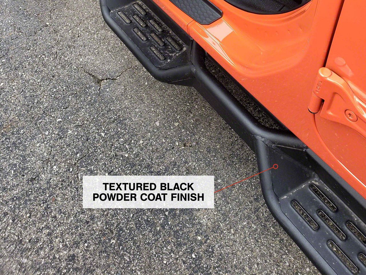 RedRock Jeep Wrangler HD Drop Side Step Bars J122643-JL (18-26