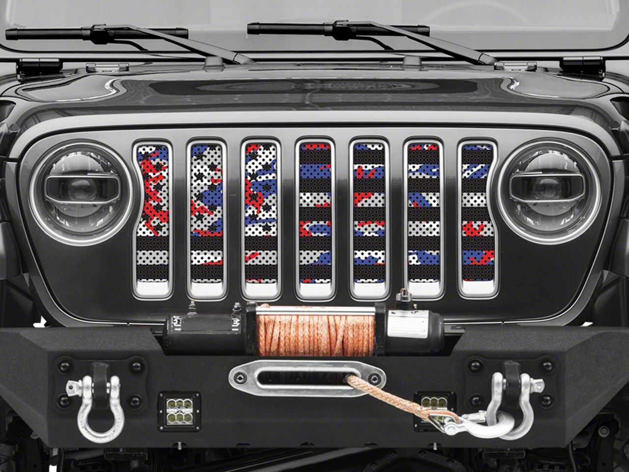 Under The Sun Inserts Jeep Wrangler Grille Insert; Patriot Colors