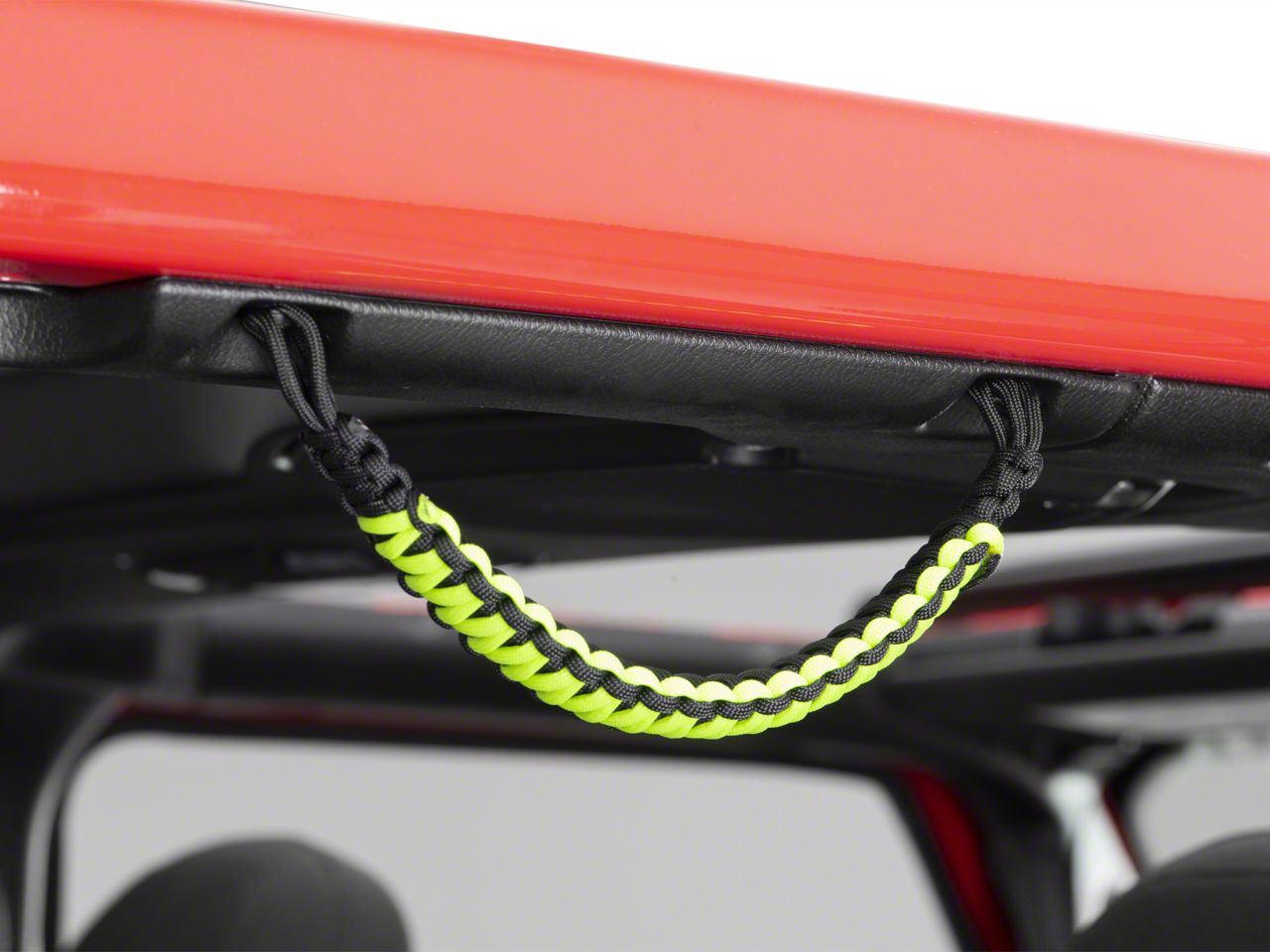 RedRock Jeep Wrangler Rear Soundbar Paracord Grab Handles; Black