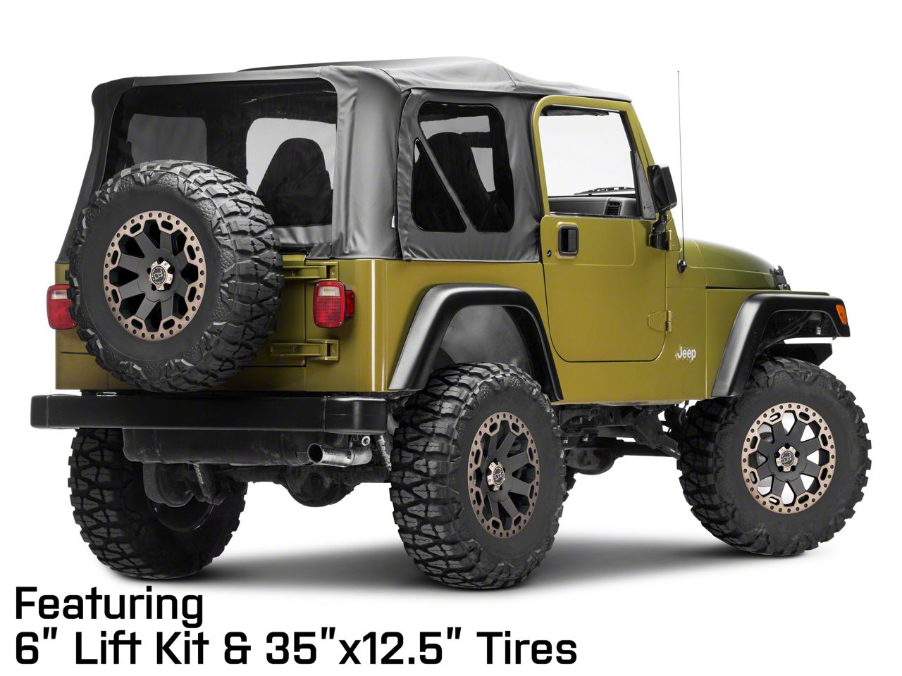 Black Rhino Jeep Wrangler Warlord Matte Black with Machined