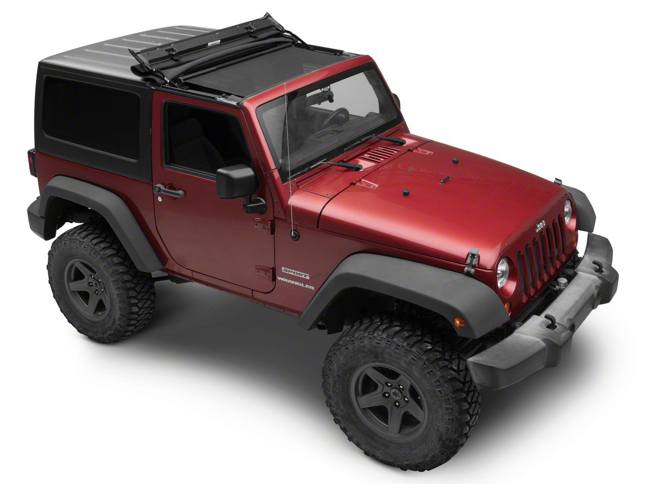 Bestop Jeep Wrangler Retractable Sunshade J126011 (07-18 Jeep