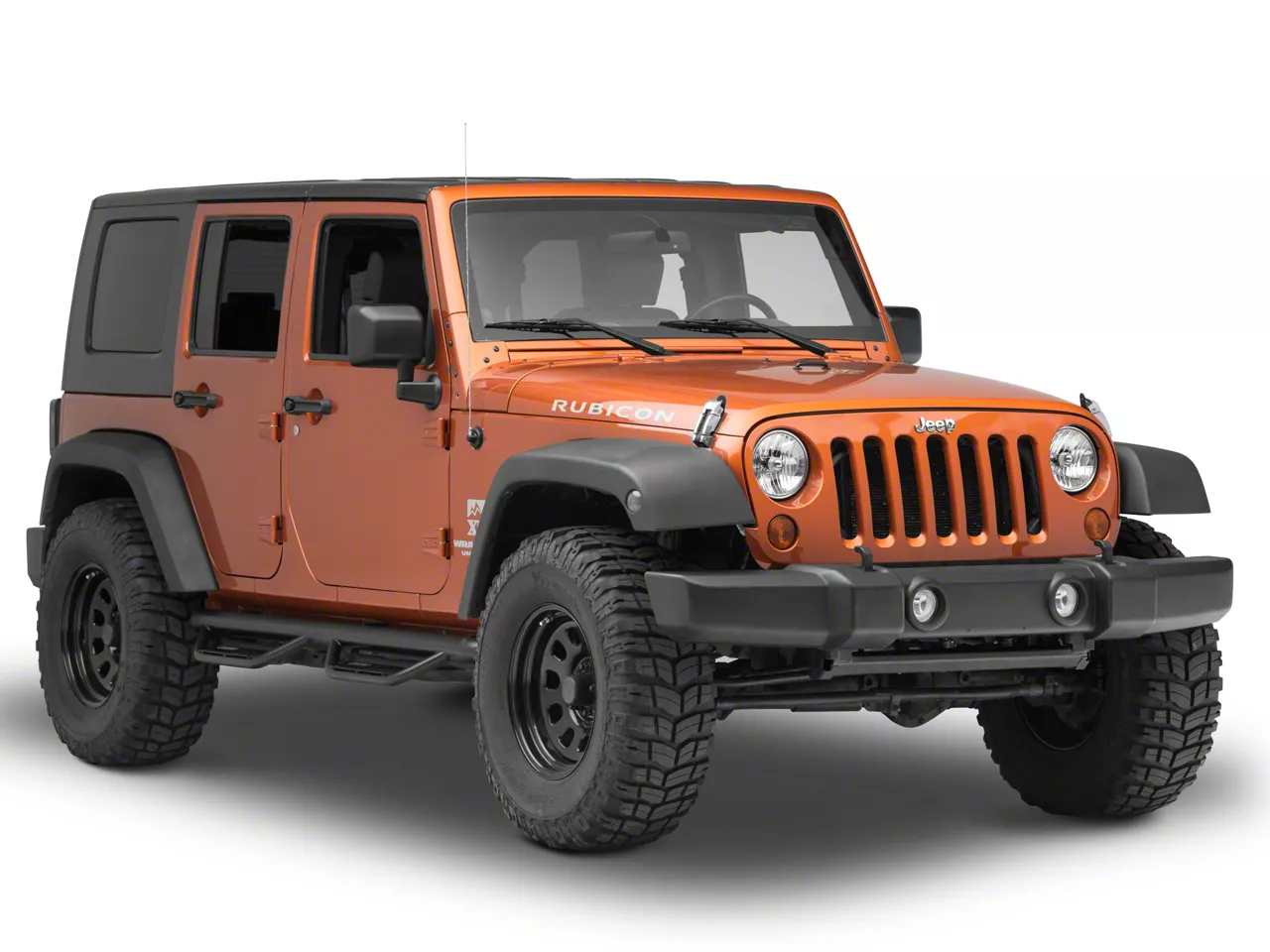 N-Fab Jeep Wrangler Cab Length Podium Nerf Side Step Bars