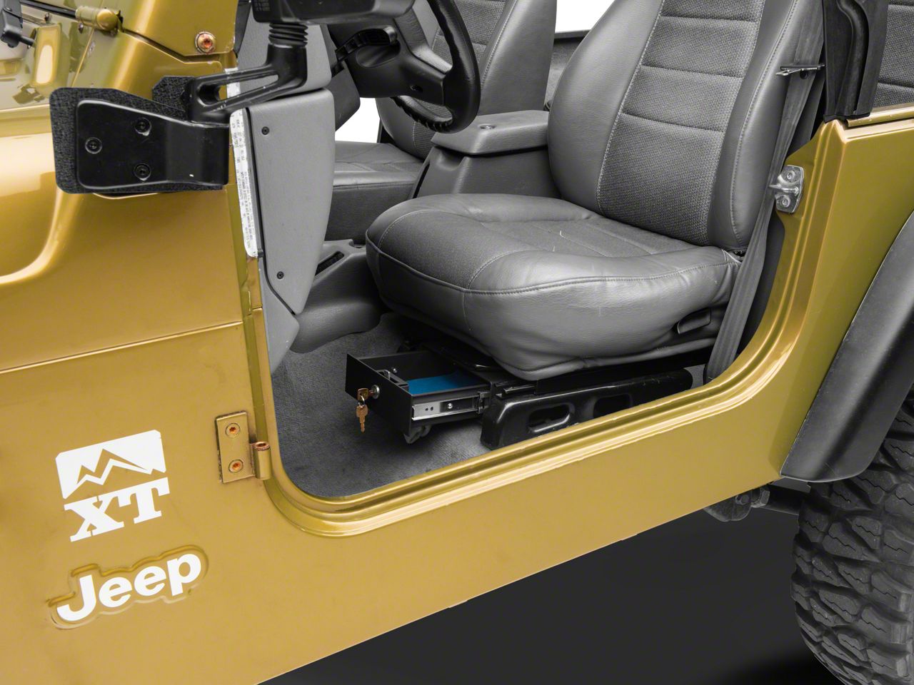 Bestop Jeep Wrangler Underseat Storage Lock Box - Driver