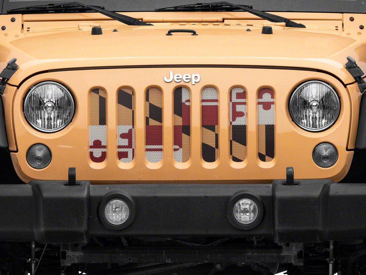 Jeep Wrangler Grille Insert; Maryland State Flag (07-18 Jeep