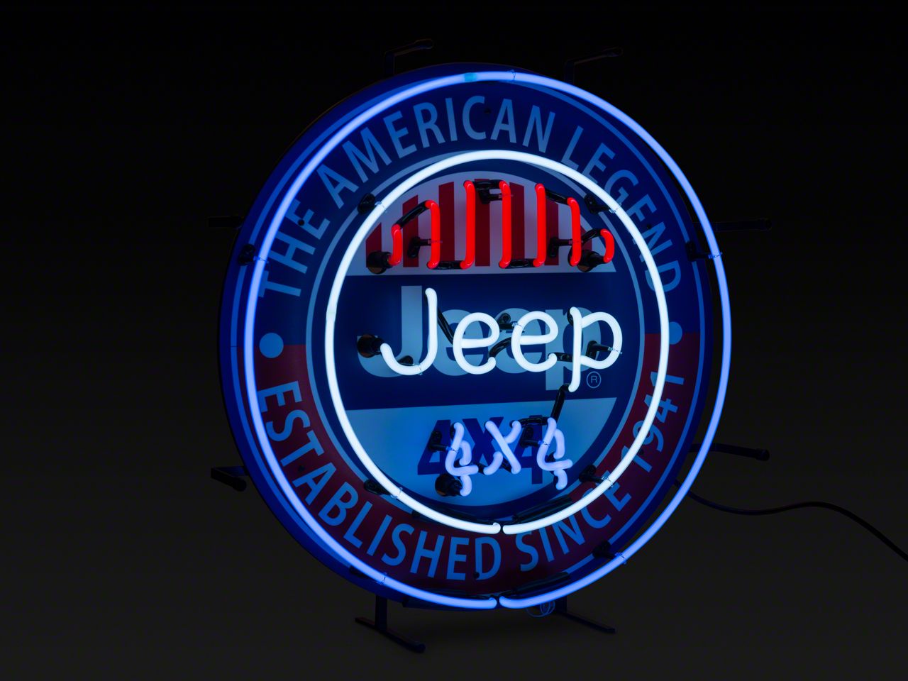 Jeep Wrangler American Legend Jeep 4x4 Neon Sign