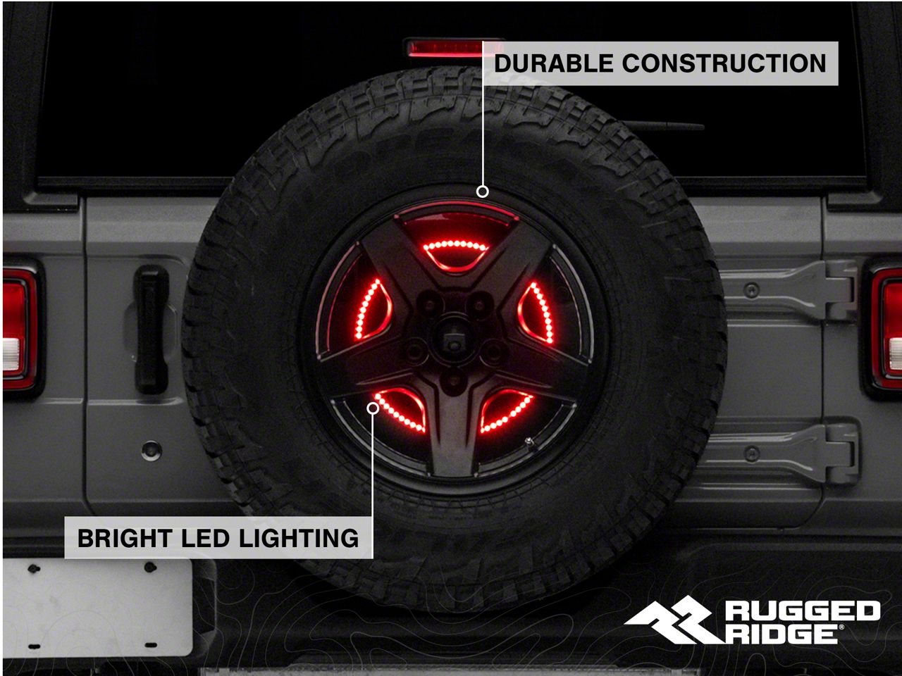 Rugged Ridge Jeep Wrangler LED Third Brake Light Ring 11585.06 (18-25 Jeep  Wrangler JL) - Free Shipping