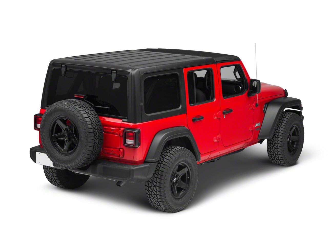 Bestop Jeep Wrangler Sunrider for Factory Hard Tops; Black