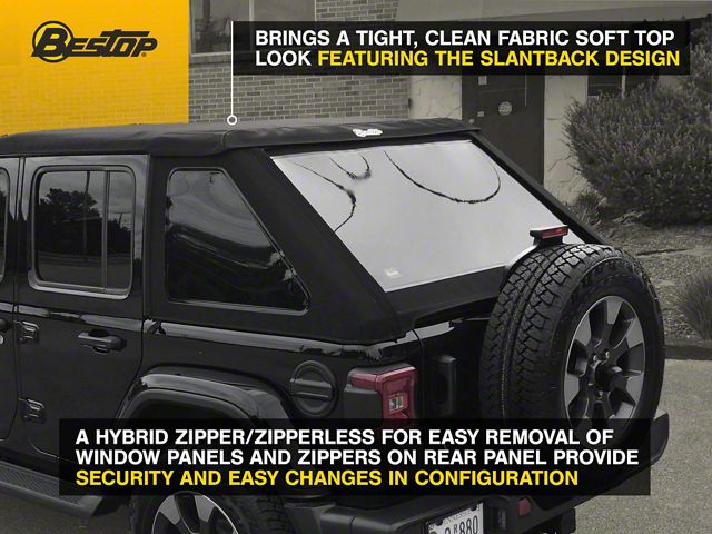 Bestop Jeep Wrangler Trektop NX Soft Top; Black Twill 56863 Bestop Jeep Wrangler Trektop NX Soft Top; Black Twill 56863