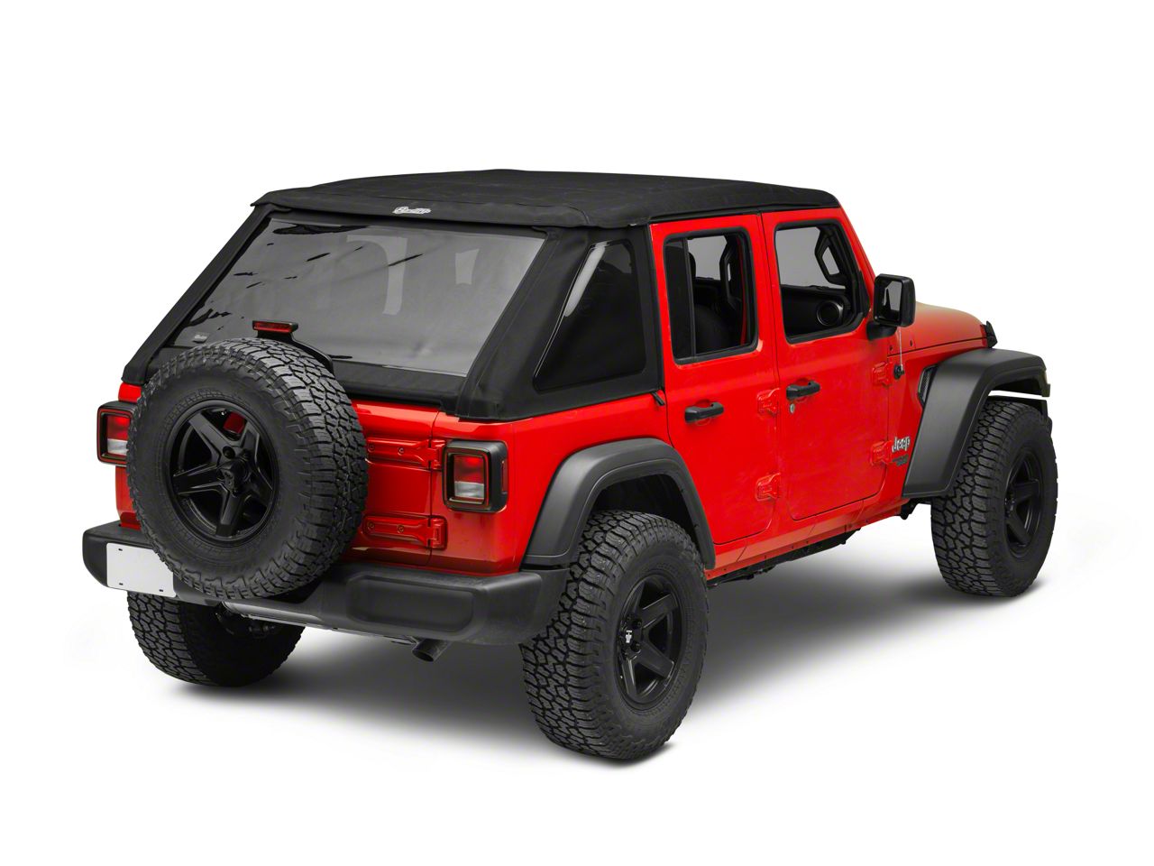Bestop Jeep Wrangler Trektop NX Soft Top; Black Twill 56863-17 (18