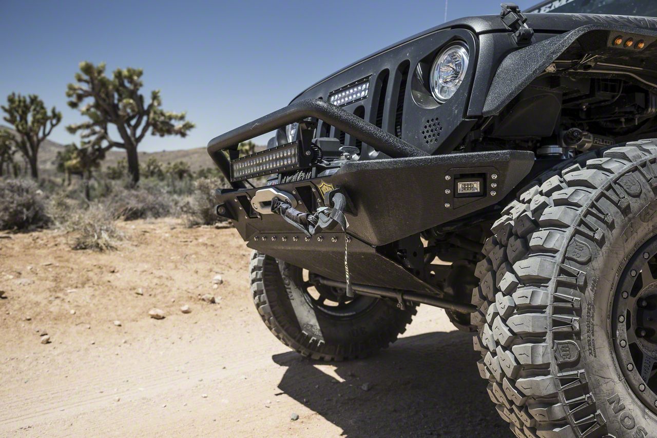Deegan 38 by Mammoth Jeep Wrangler Front Bumper with KC HiLiTES