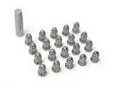 Chrome 6-Spline Lug Nut Kit; 14mm x 1.5; Set of 20 (18-26 Jeep Wrangler JL)