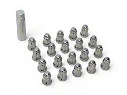 Chrome 6-Spline Lug Nut Kit; 14mm x 1.5; Set of 20 (18-26 Jeep Wrangler JL)