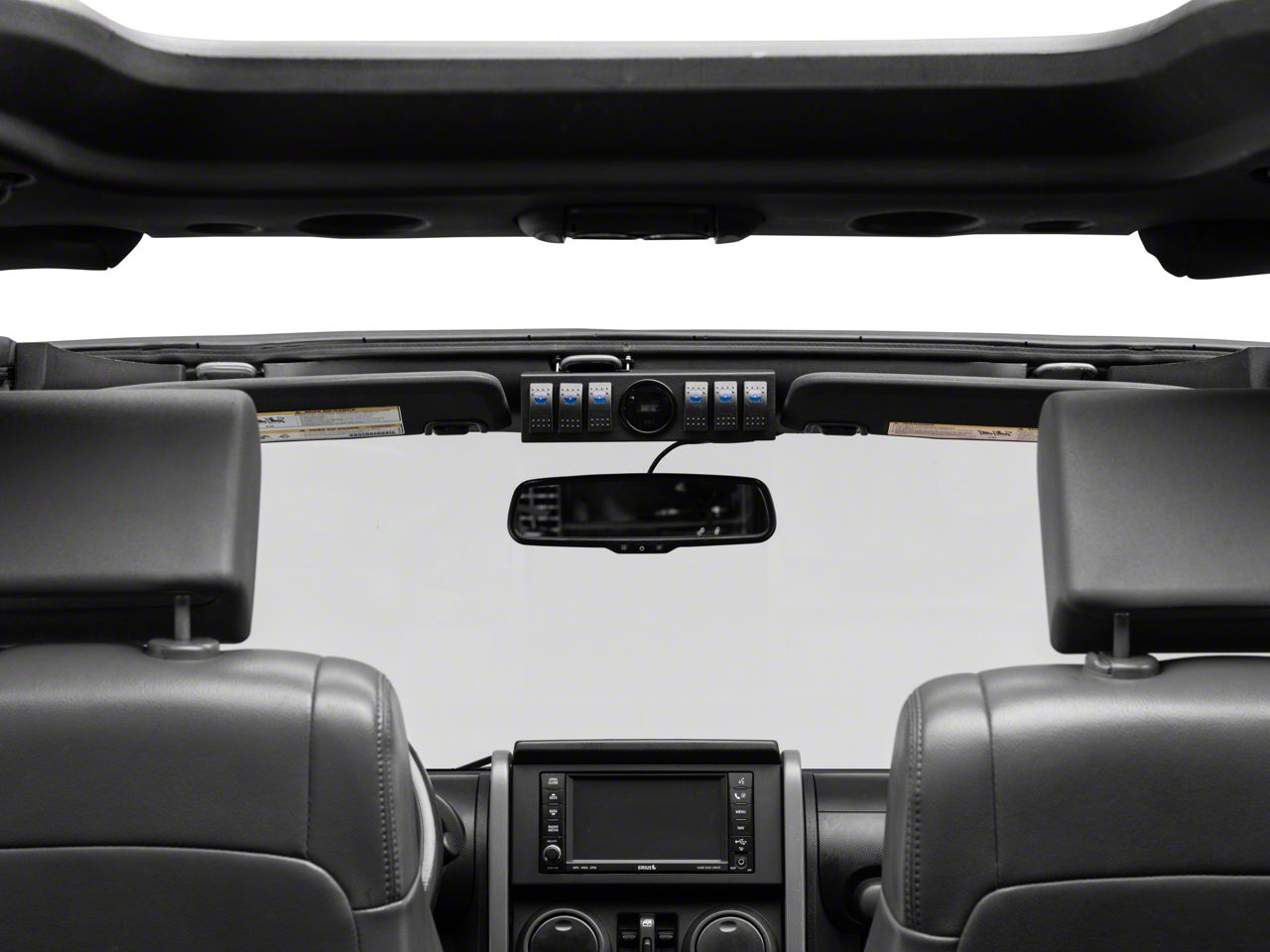 Para Jeep Wrangler Jk Car A-pillar Switch Panel Con 4 Rocker Rojo - Foto 6