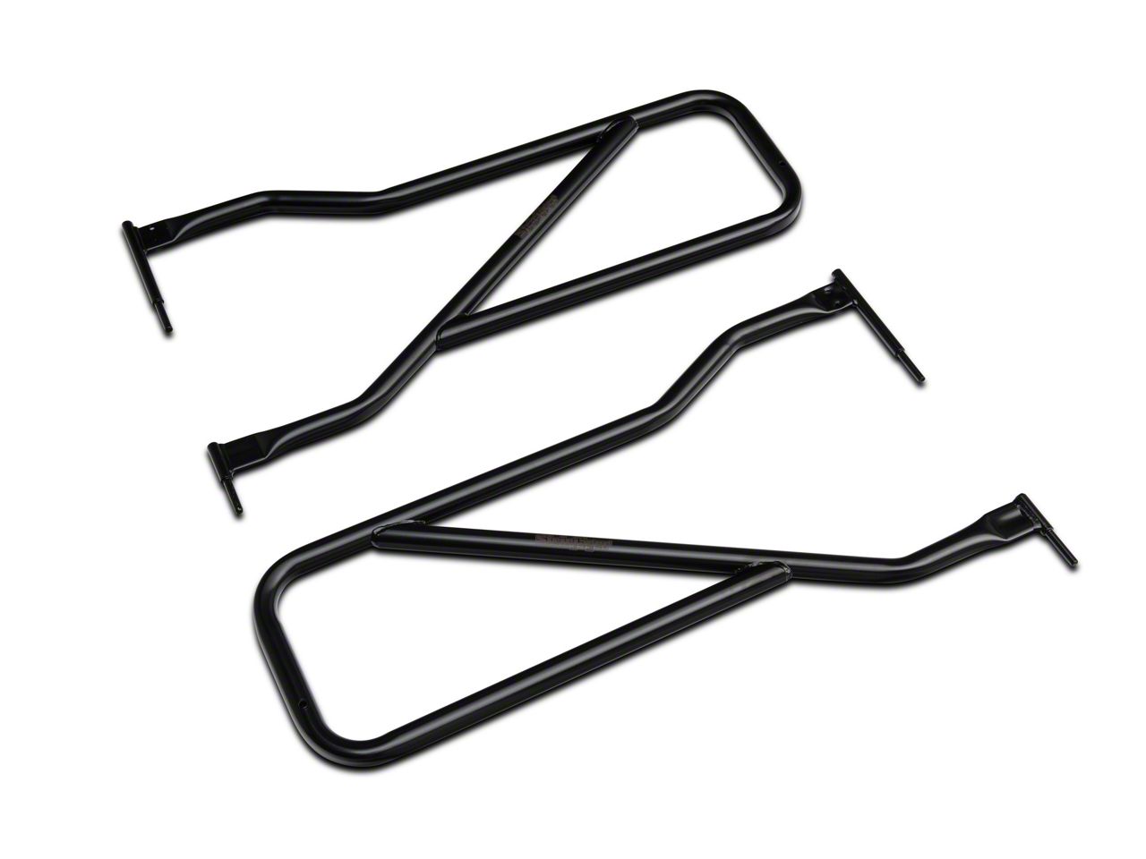Steinjager Jeep Wrangler Front Trail Tube Doors; Black