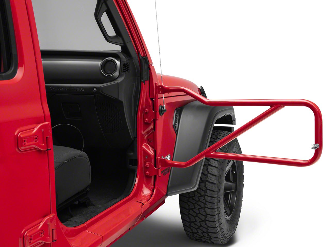 Steinjager Jeep Wrangler Front Trail Tube Doors; Red Baron