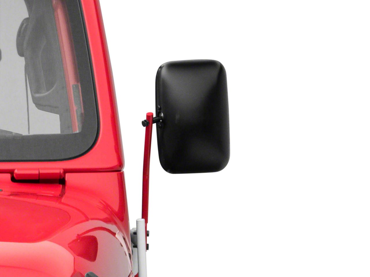 Steinjager Jeep Wrangler Tube Door Mirror Kit; Red Baron
