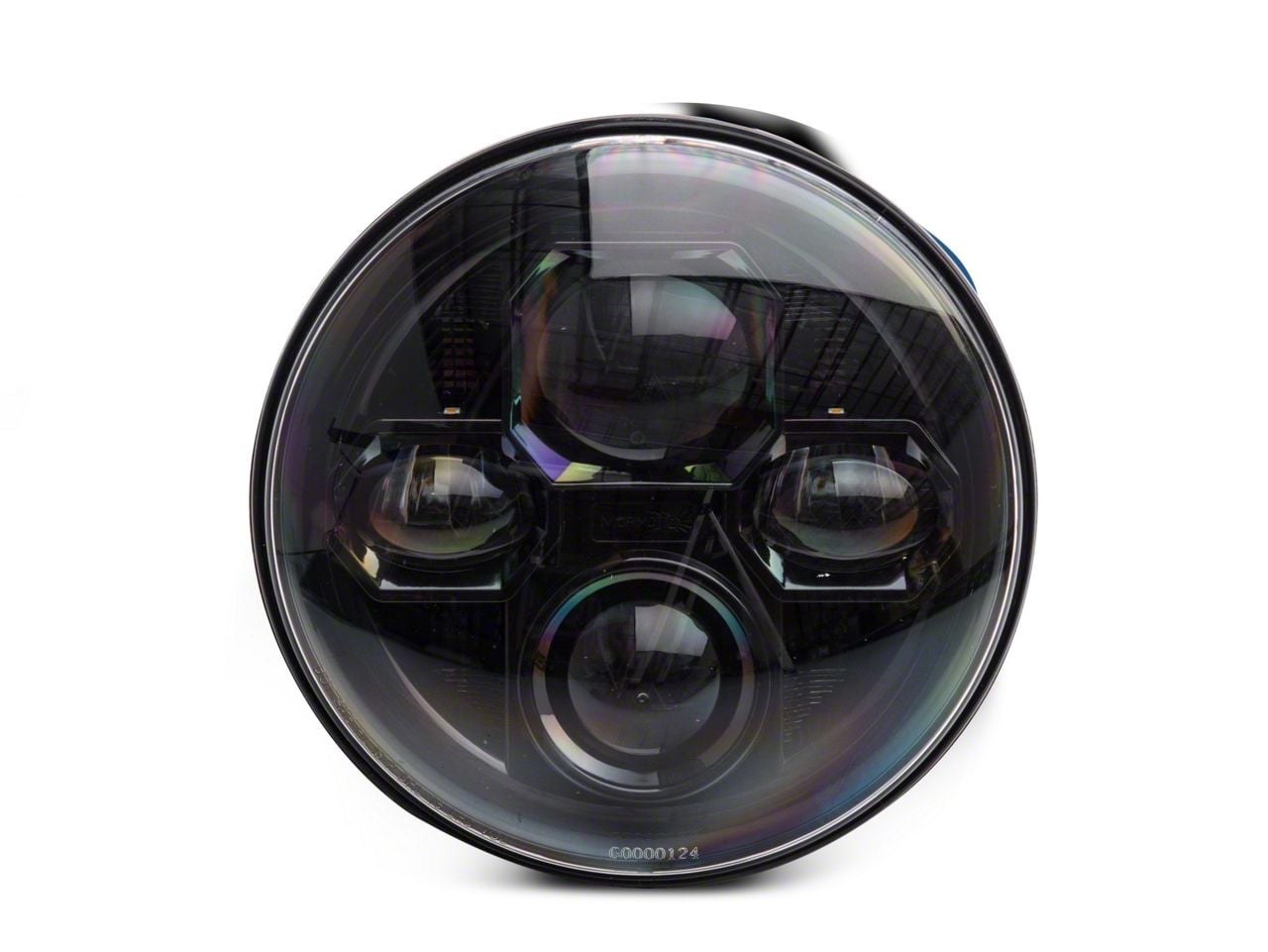 Willpower 1 x 7 inch motorfiets led-koplamp rond 50 W 5000 lm, barnsteen wit 4