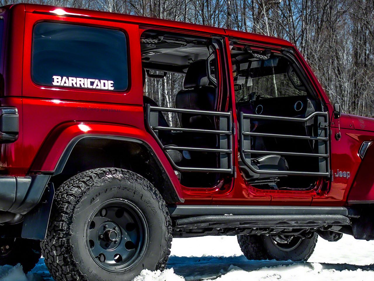 Barricade Jeep Wrangler Tubular Adventure Doors; Rear J132132-JL