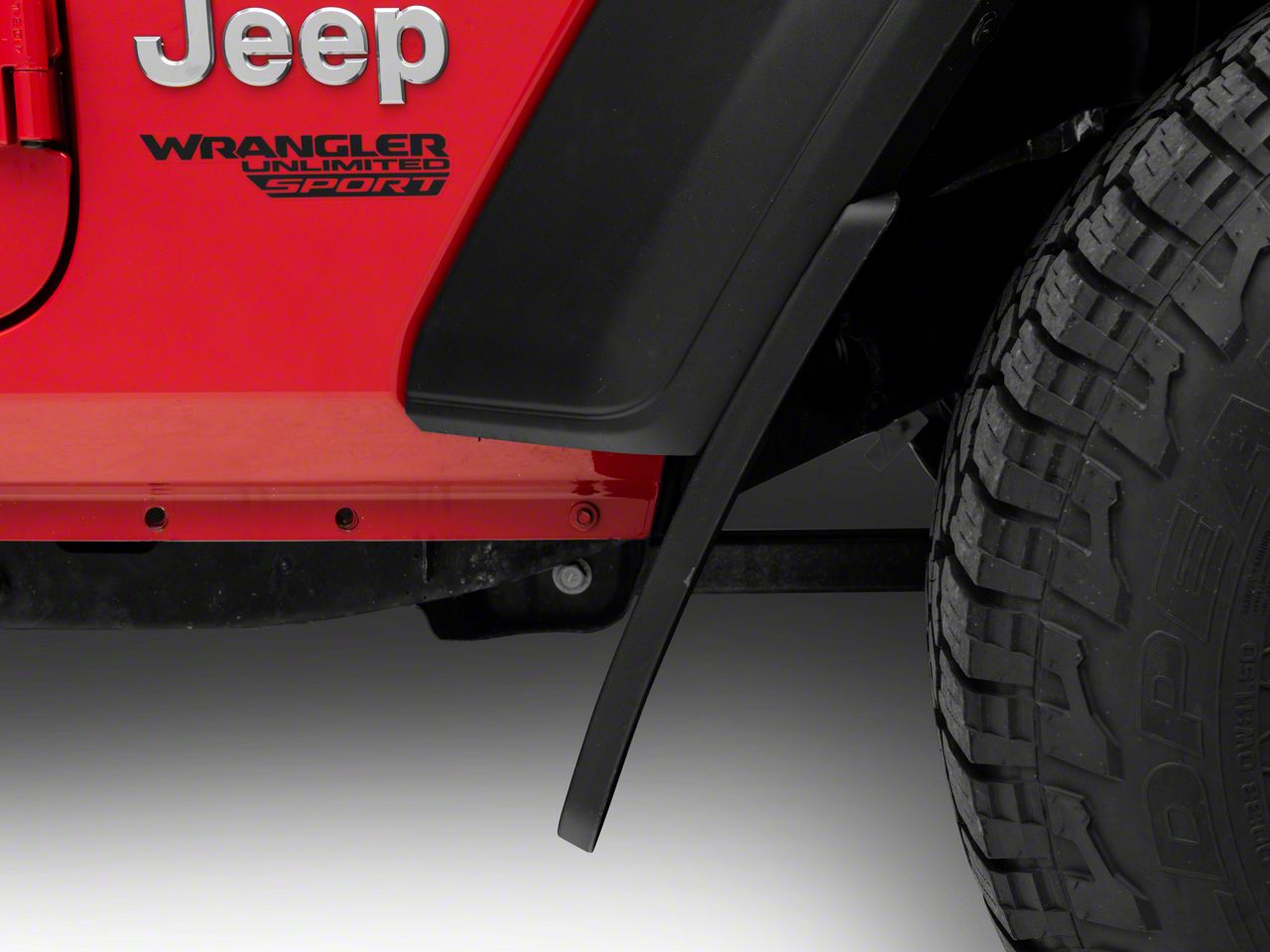 RedRock Jeep Wrangler Custom Molded Mud Guards; Front and Rear