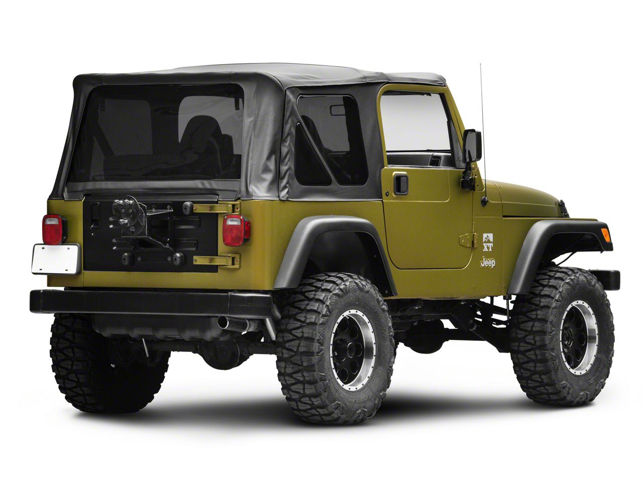 JEEP tjラングラー　リアゲートカバー　ブラック　アルミ製　縞鋼板 OPR Jeep Wrangler Replacement Tailgate J132510 (97-06 Jeep