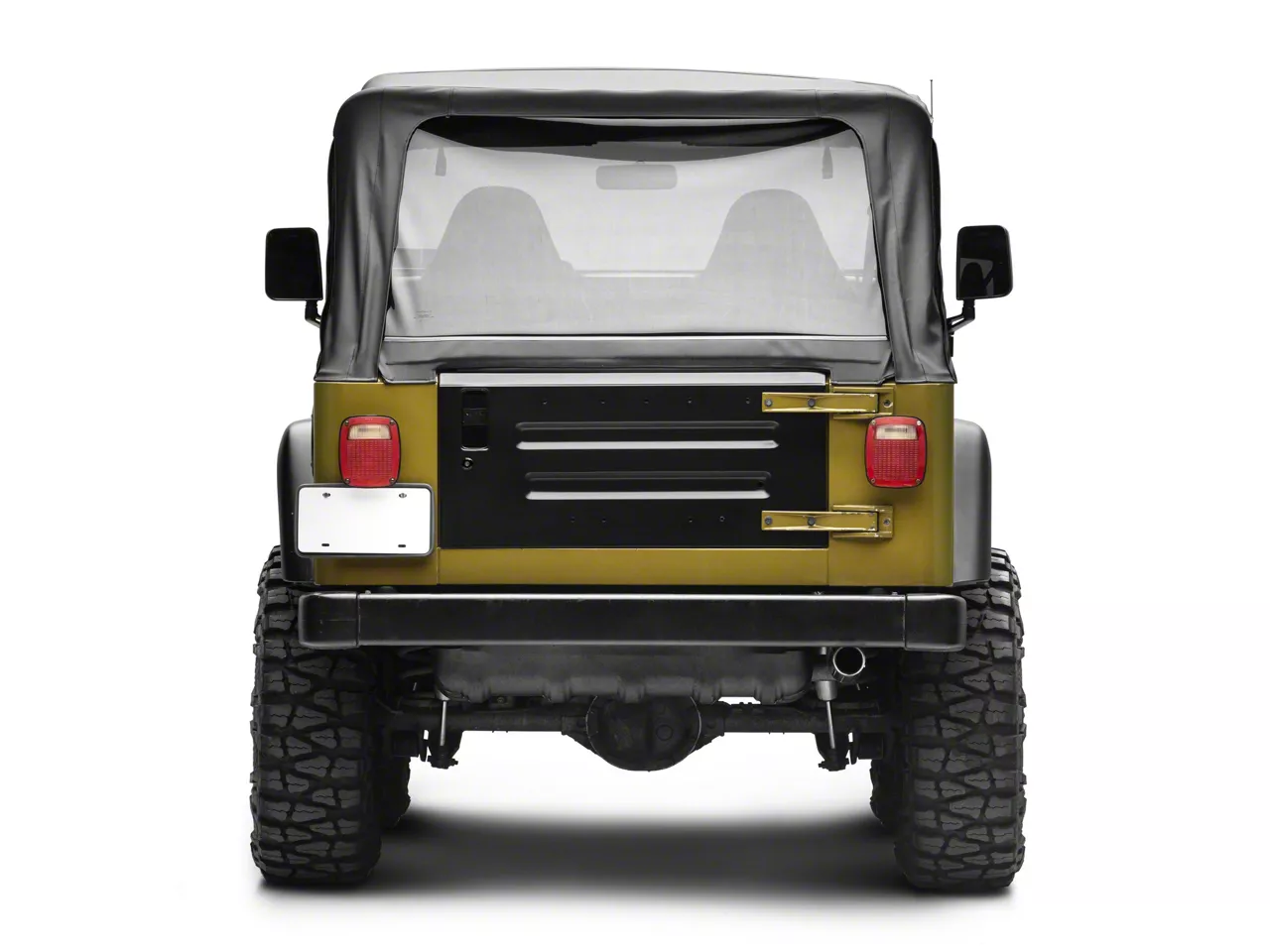 JEEP tjラングラー　リアゲートカバー　ブラック　アルミ製　縞鋼板 OPR Jeep Wrangler Replacement Tailgate J132510 (97-06 Jeep