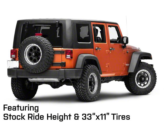 Mammoth Jeep Wrangler 8 Aluminum Simulated Beadlock Black Mammoth Jeep Wrangler 8 Aluminum Simulated Beadlock Black