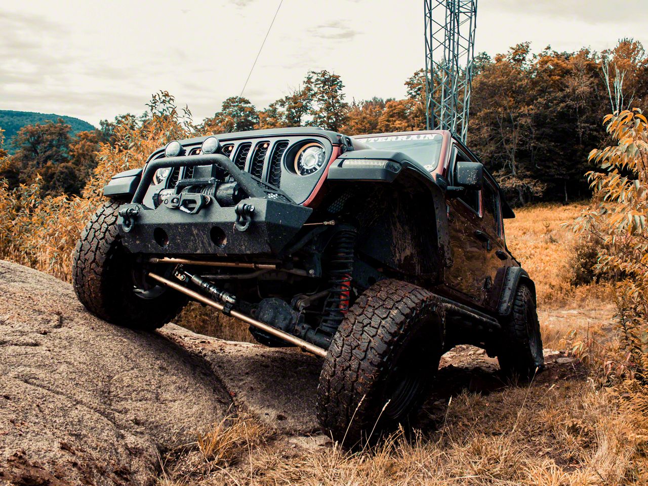 Barricade Jeep Wrangler Battalion Stubby Front Bumper J132828 (18