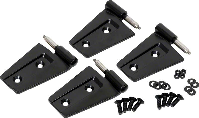 Kentrol Jeep Wrangler Door Hinge Set; Gloss Black 50575 (07-18