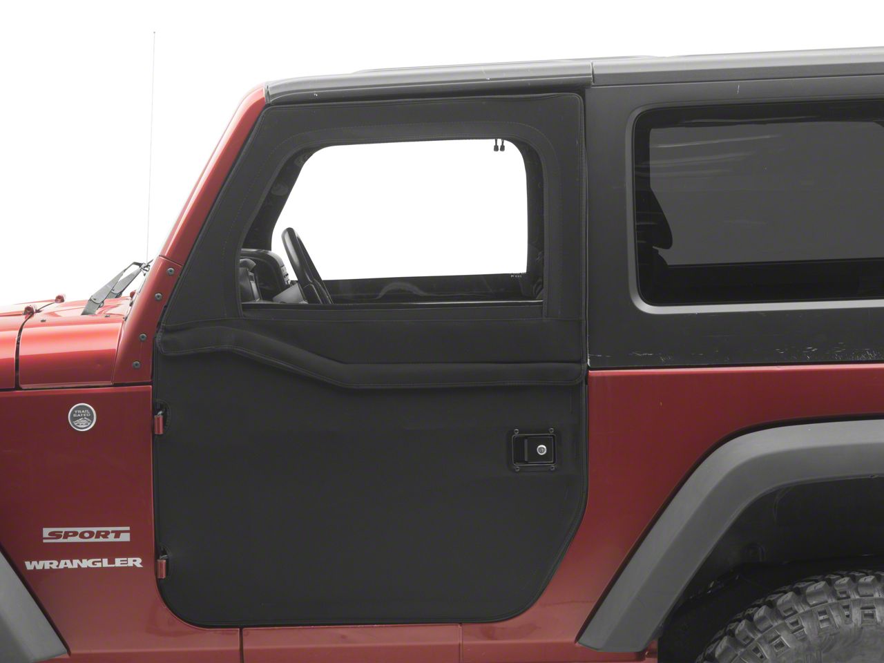 Bestop Jeep Wrangler 2-Piece Full Fabric Front Doors - Black Twill
