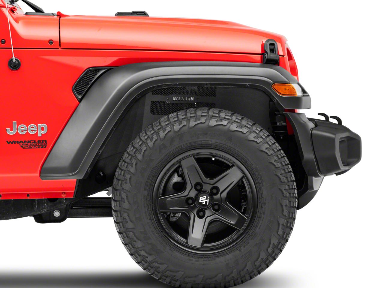 Westin Jeep Wrangler Front Inner Fenders; Textured Black 62-11025