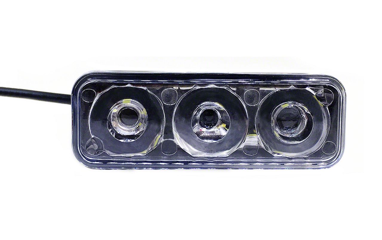 せんよう　ライト3台 Quake LED Jeep Wrangler Tempest 3-Inch DRL Fender Lights with
