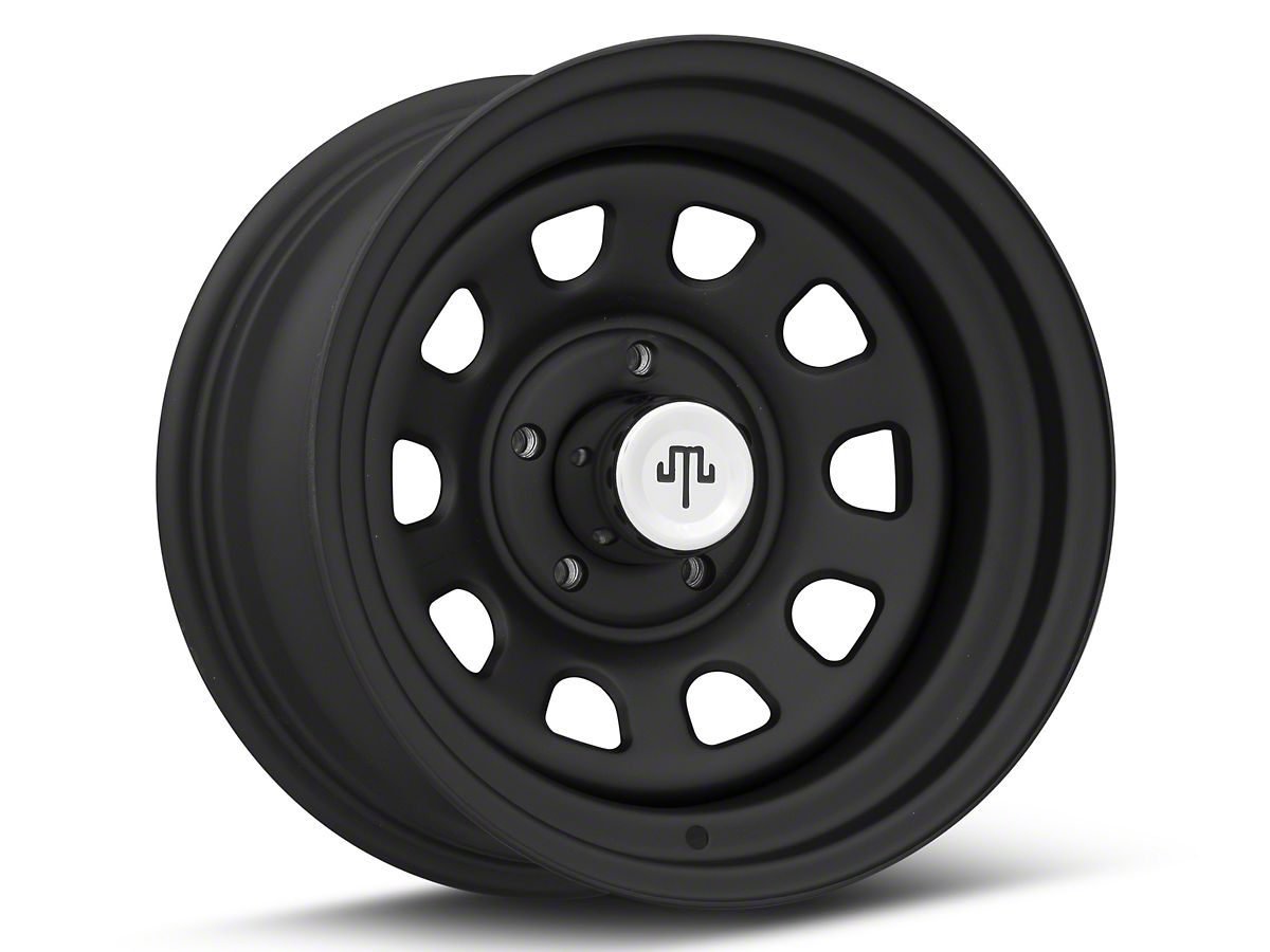 Mammoth Jeep Wrangler D Window Steel Matte Black Wheel - 15x8 