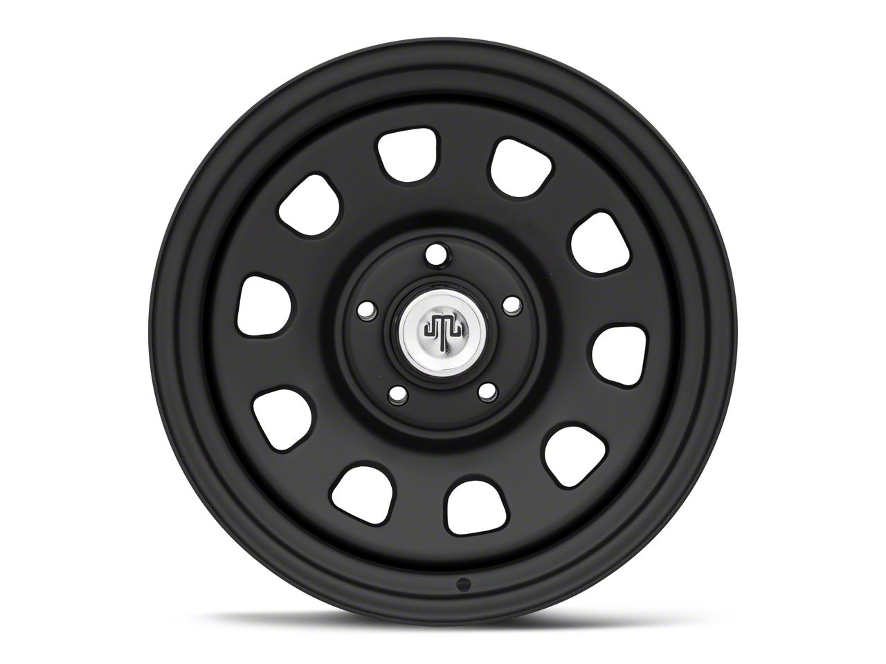 Mammoth Jeep Wrangler D Window Matte Black Steel Wheel; 17x9; -6mm