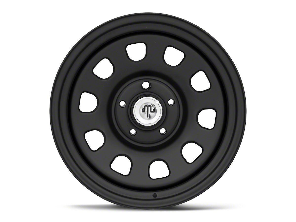 Mammoth Jeep Wrangler D Window Matte Black Steel Wheel; 17x9 