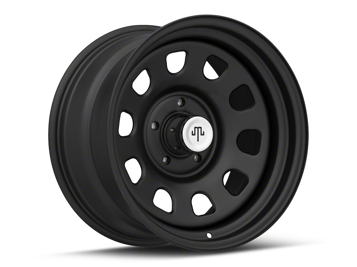 Mammoth Jeep Wrangler D Window Matte Black Steel Wheel; 17x9 
