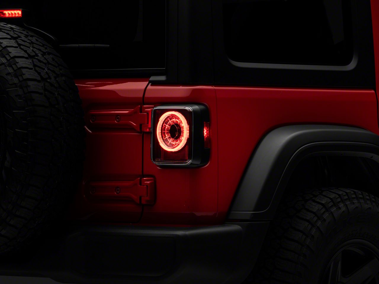 Jeep Wrangler Sequential LED Tail Lights; Black Housing; Clear